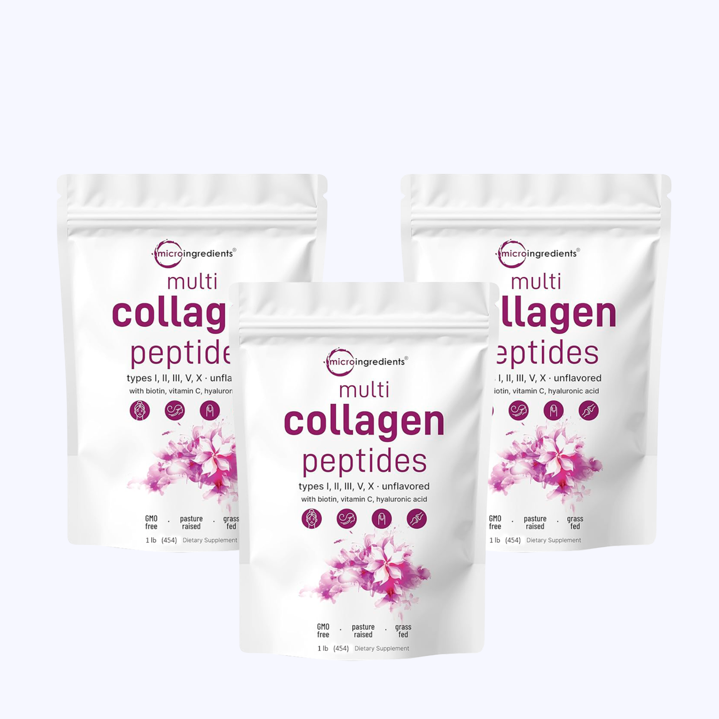 Multi Colágeno Hidrolizado en Polvo + Ácido Hialurónico, Biotina y Vitamina C