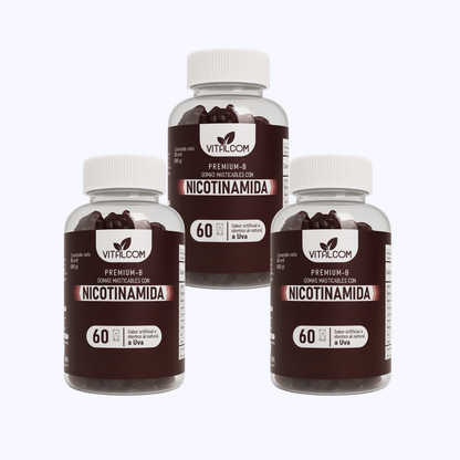 GOMAS NICOTINAMIDA VITALCOM X60