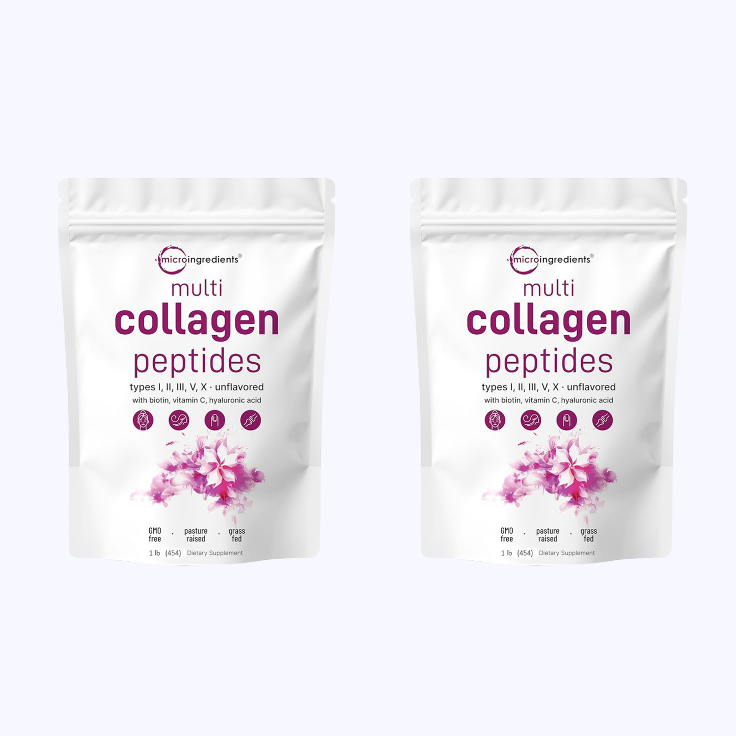 Multi Colágeno Hidrolizado en Polvo + Ácido Hialurónico, Biotina y Vitamina C