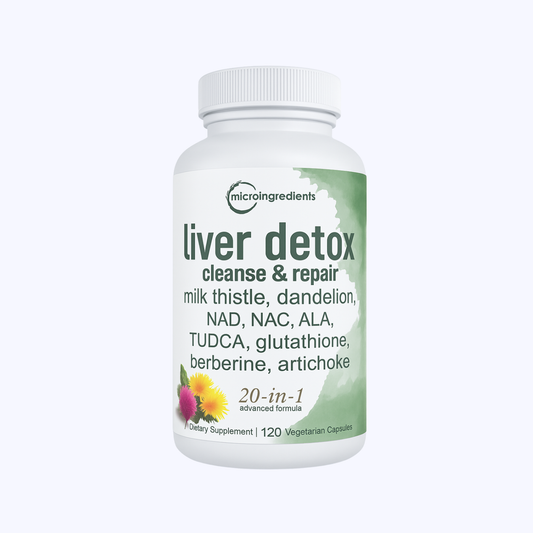 Liver Detox 20 en 1 – Suplemento Detox para la Limpieza y Reparación del Hígado (120 Cápsulas)