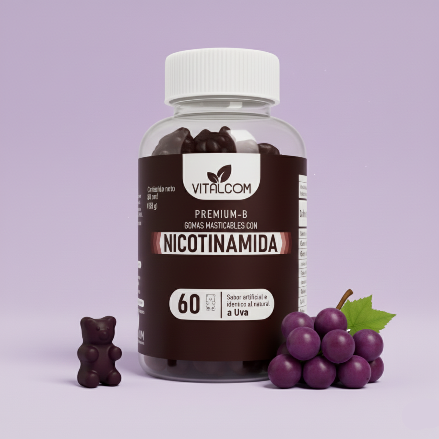 GOMAS NICOTINAMIDA VITALCOM X60