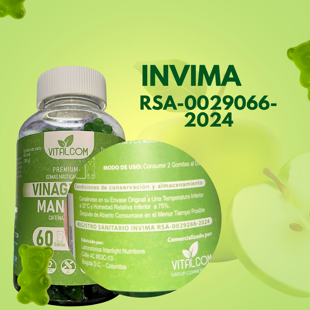 GOMAS DE VINAGRE DE MANZANA