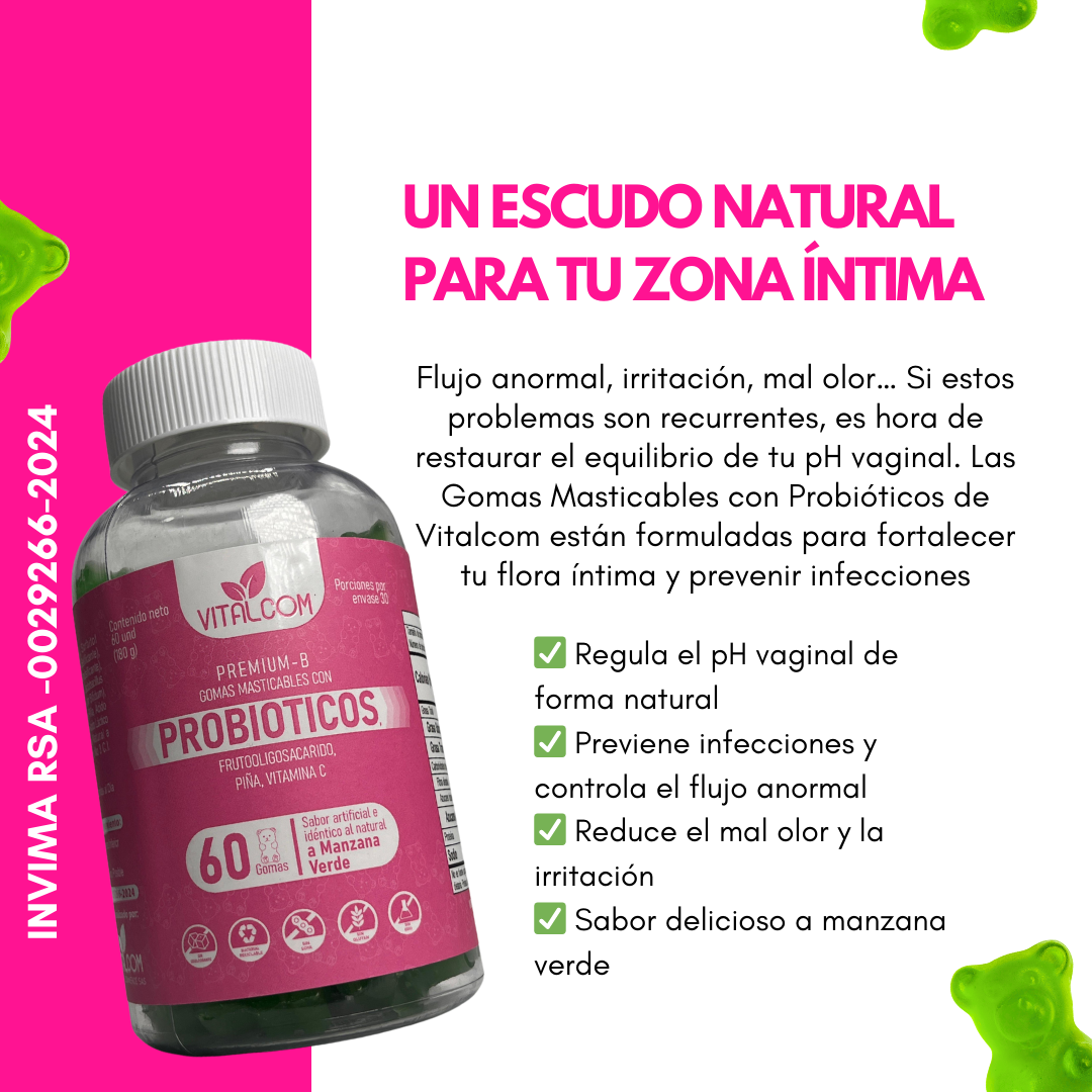 GOMAS PROBIOTICOS VITALCOM X60