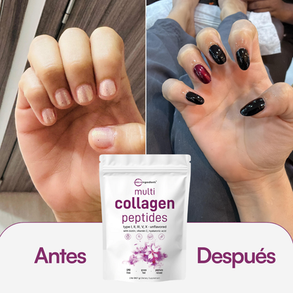 Multi Colágeno Hidrolizado en Polvo + Ácido Hialurónico, Biotina y Vitamina C